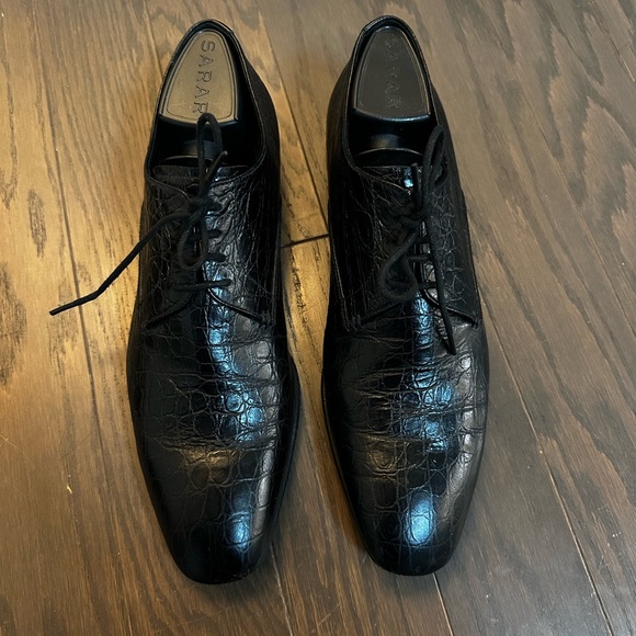 Giorgio Armani Black Alligator Shoes